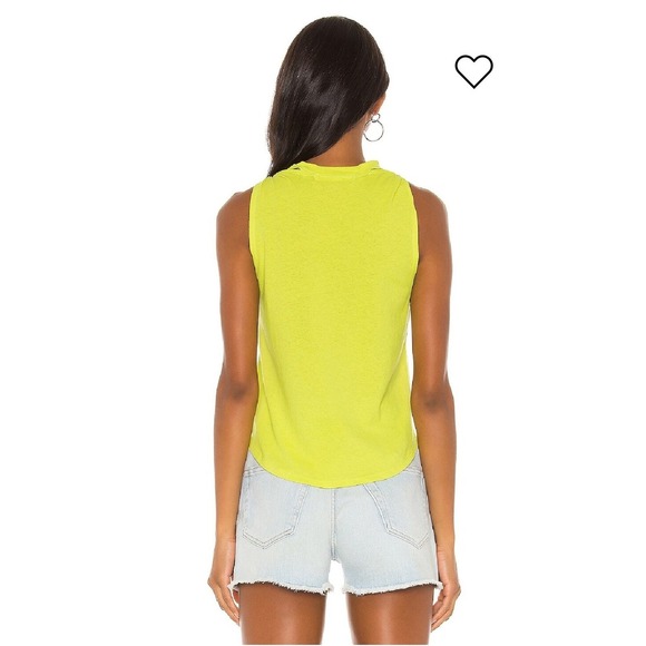 Free People We The Free The Twist Distressed Tank Top Women's Size L Zest Yellow - Picture 2 of 8